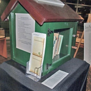 The Little Free Library in the Book Places exhibit, January 2014.